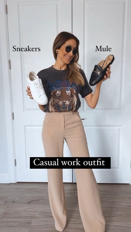 
Sneakers or mule? Casual and cute work outfit idea. I just love the fitting of these pants. They are comfortable and so stylish. They fit true to size and I am wearing a size 2 long. I am 5’9” for your reference.
.
.
.
#ltkfit #ltkunder50 #ltkstyle #ltkfashion #ltkstyletip #airportoutfit #aerolook #airportfashion #airportstyle #ltkstyletip #ltkfashion #elegantstyle #revolve #ltkstyletip #ltkstyle #ltkshoecrush #ltkstyletip #sneakersaddict #ltkfashion #elegantstyle #ltktravel #ltksalealert #ltkworkwear #workwear #casualworkwear 

#LTKstyletip #LTKworkwear #LTKunder50