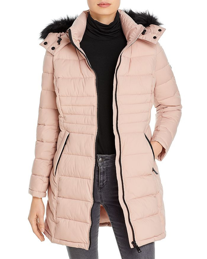 Faux Fur-Trim Puffer Coat | Bloomingdale's (US)