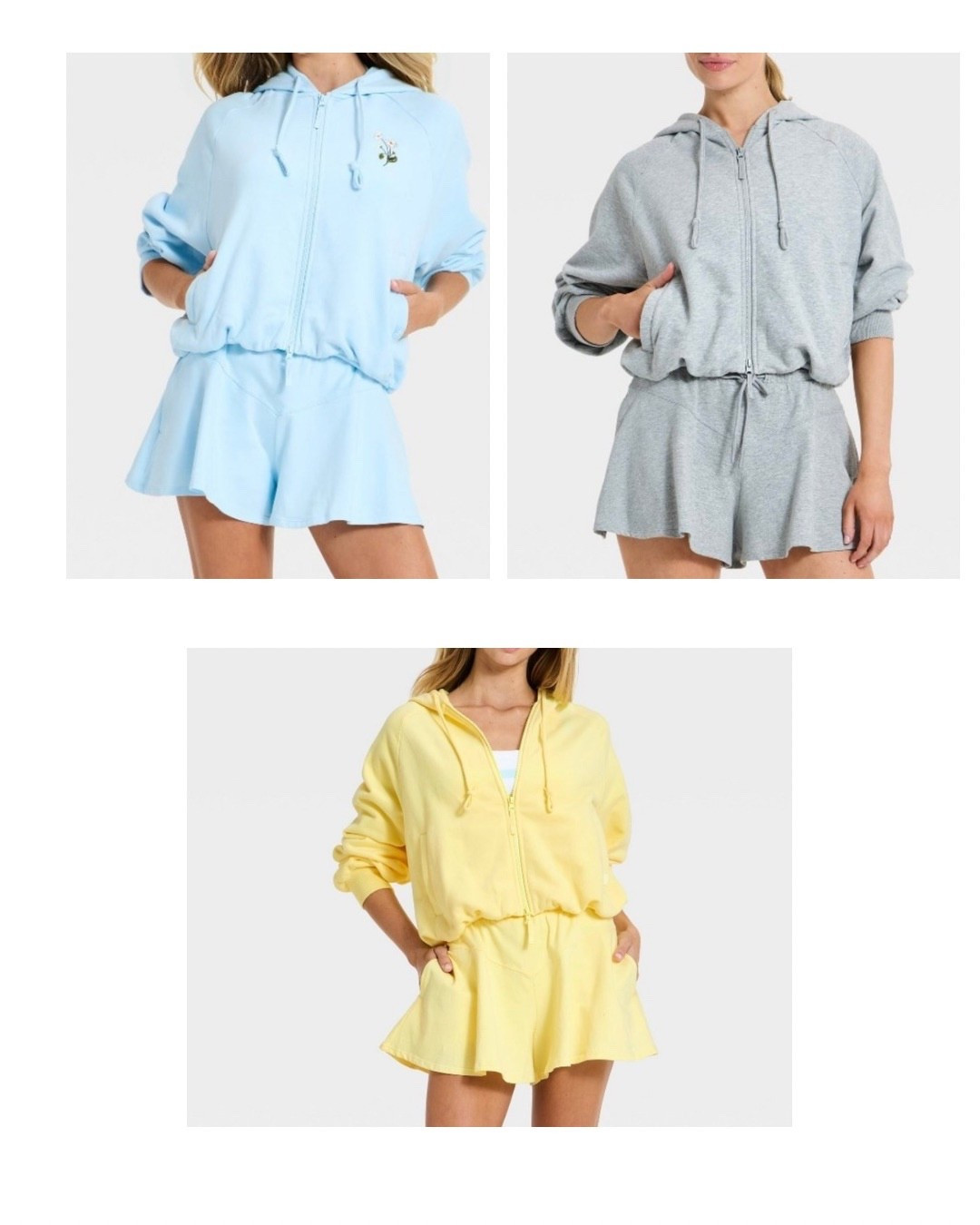 New at Target

Women's Cropped Bubble Hem Full Zip Sweatshirt
Women's French Terry Flowy Shorts

#LTKOver40 #LTKActive