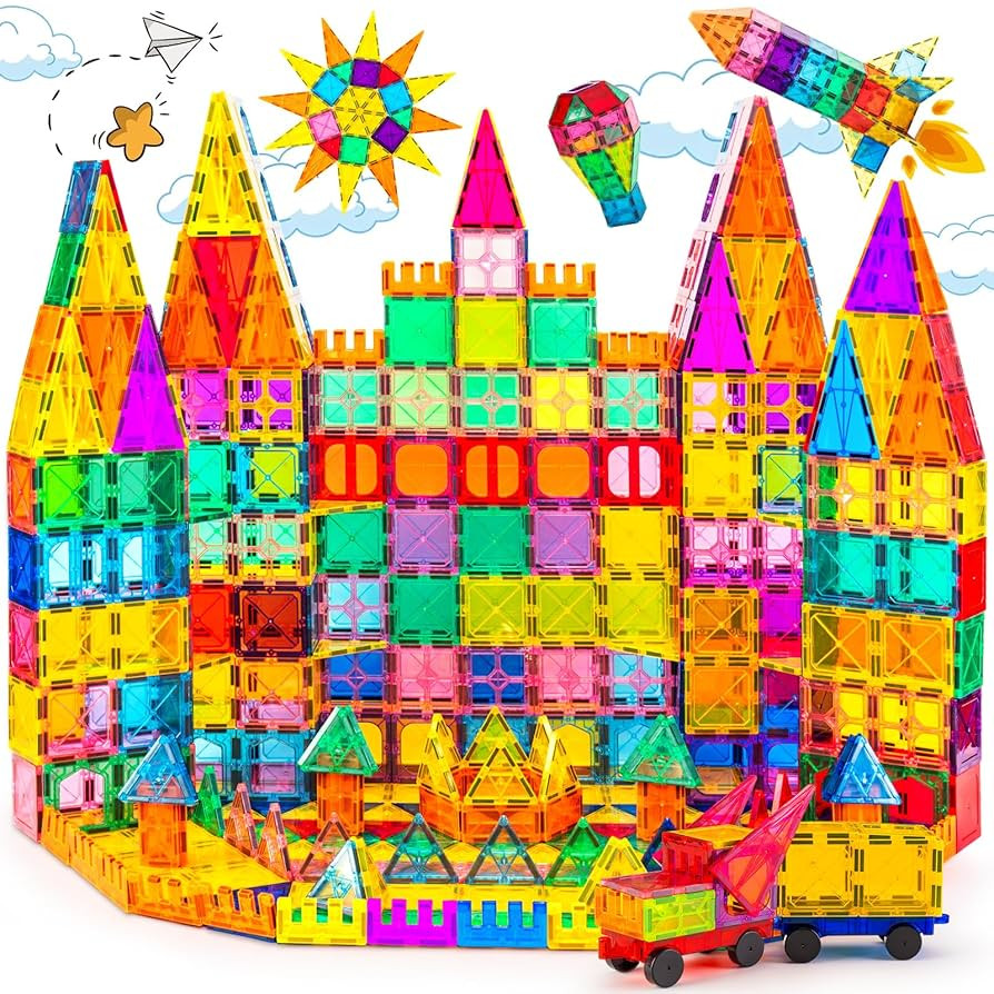 Amazon.com: Magnetic Tiles,100PCS 3D Building Blocks, Magnets Building Set for Kids, Construction... | Amazon (US)