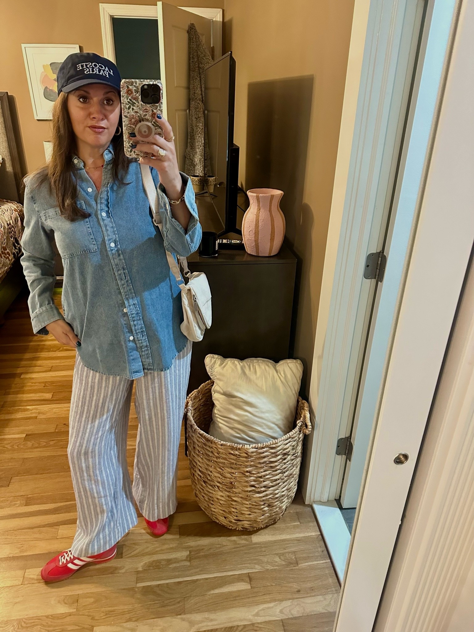 Pouring buckets so a hat was in order for our (indoor) BBQ plans — wearing these new linen #OldNavy pants and my #Quince denim button down, the red #adidas make it more on theme 🇺🇸

#LTKootd #LTKSeasonal #LTKgrwm