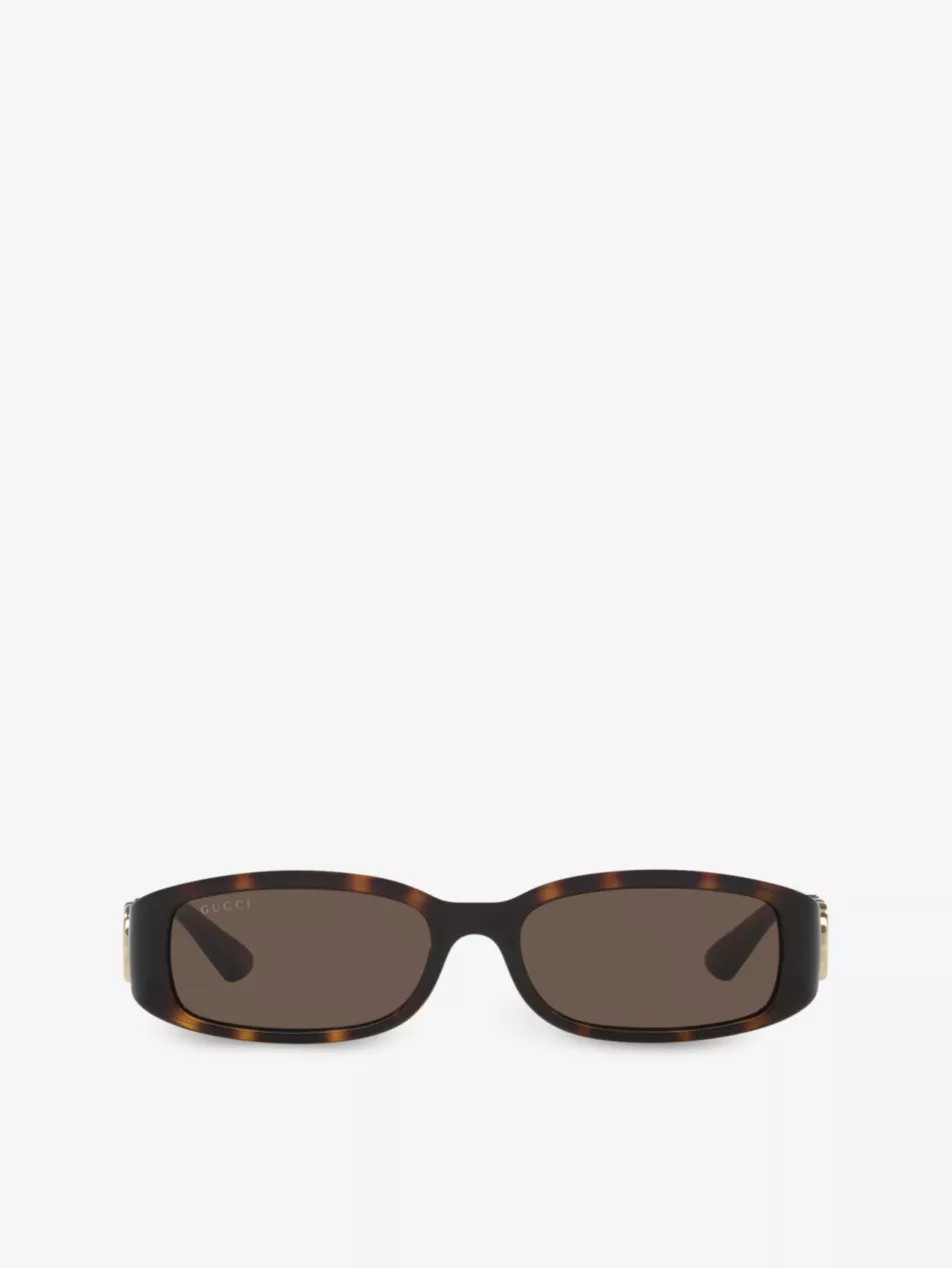 GG1661S square-frame tortoise acetate sunglasses | Selfridges