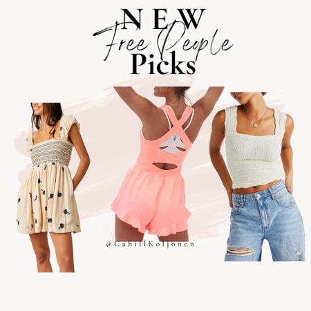 Top free people picks
Embroidered mini dress 
Sporty chic onesie
Knit camisole 

#LTKSeasonal #LTKfindsunder100 #LTKmidsize