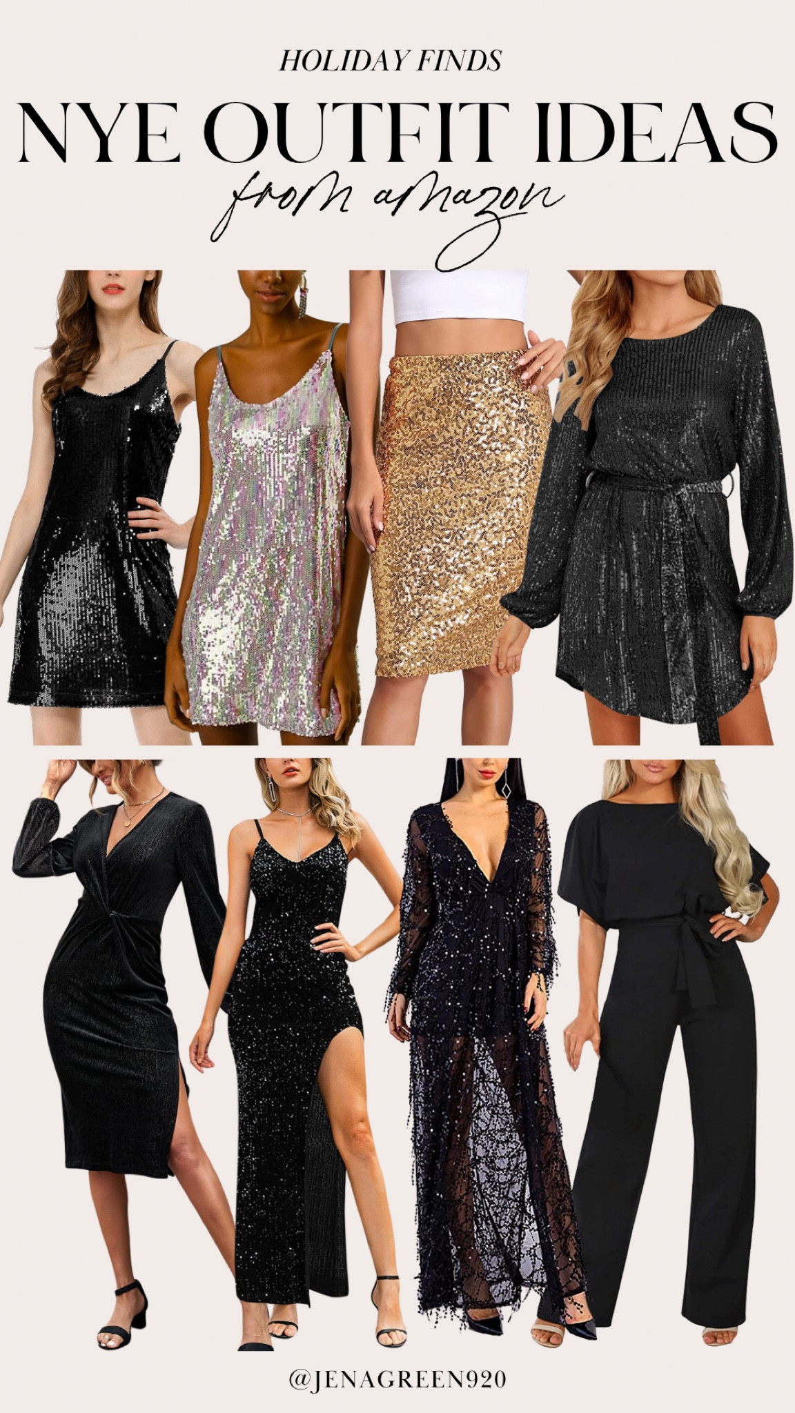 New Years Eve Outfit Ideas | NYE Outfit | NYE Dresses | Sparkly Dresses | Sparkle Dresses | Holiday Jumpsuits | Holiday Outfit 

#LTKHoliday #LTKunder100 #LTKSeasonal