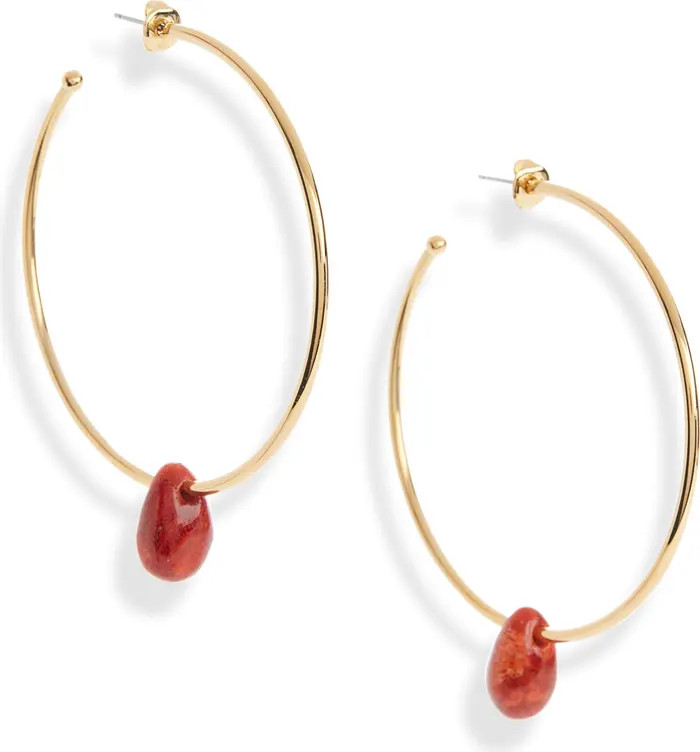 Isabel Marant Stone Charm Hoop Earrings | Nordstrom | Nordstrom