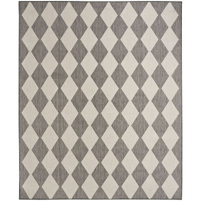 Nourison Positano 12' x 15' Charcoal Modern Indoor/Outdoor Rug | Target