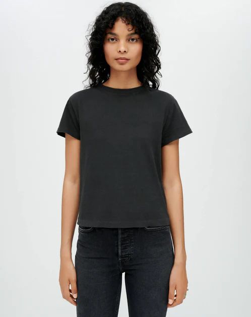Heritage Cotton Classic Tee - Washed Black | RE/DONE