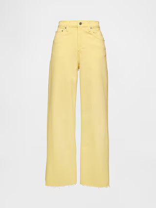 High Rise Stride Wide-Leg Ankle Jeans | Gap (US)