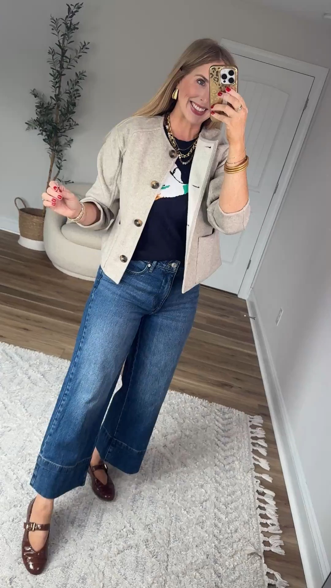 Love this faux wool jacket and duck sweater paired with cropped jeans- all from Walmart!

#LTKootd #LTKxWalmart