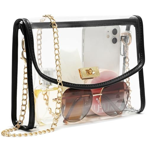 YGR Clear Bag Stadium Approved, Transparent Crossbody Bag Shoulder Bag for Stadium Events Concert, Clear Purse for Women | Amazon (US)