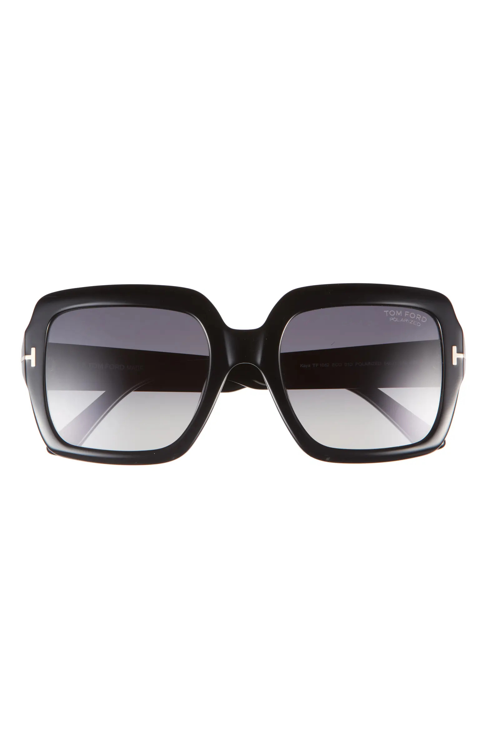 TOM FORD Kaya 54mm Polarized Gradient Square Sunglasses | Nordstrom | Nordstrom