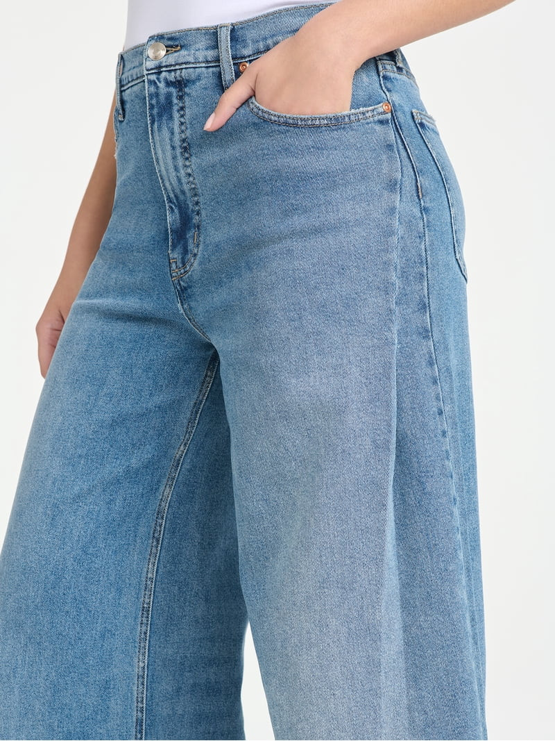 Sofia Vergara Women's Pleated Wide Leg Jean, Sizes 0-20 | Walmart (US)