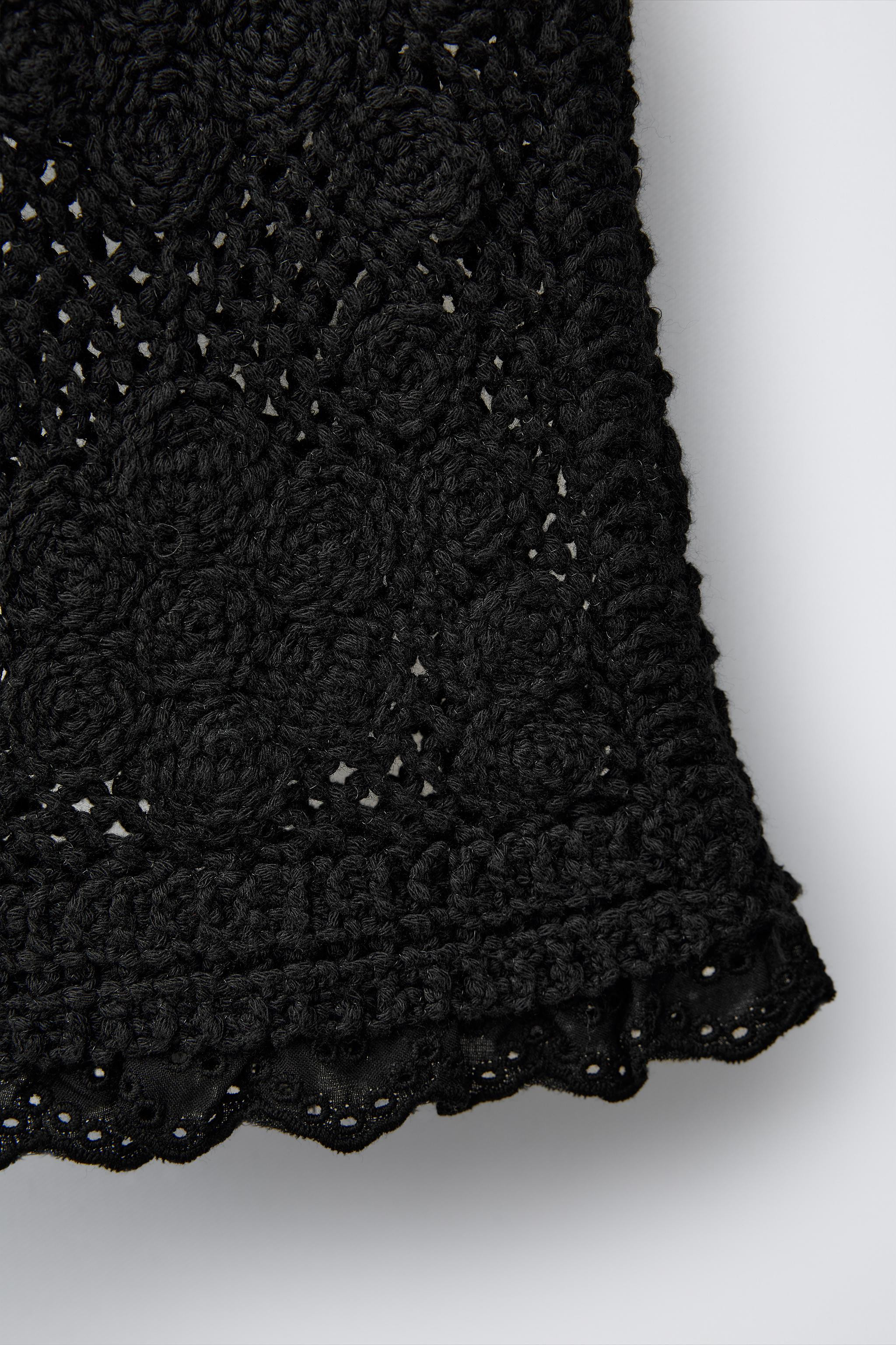 CROCHET LACE KNIT PANTS | Zara US