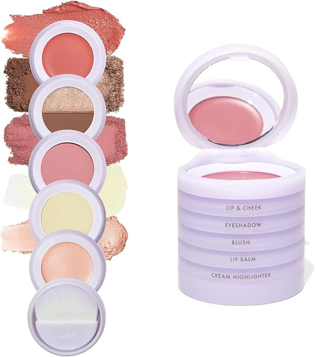 Subtl Staks 5-in-1 Travel Makeup kit by subtl beauty - eyeshadow duo, powder blush, cream highlig... | Amazon (US)