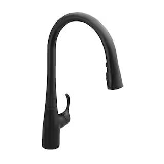 Simplice Single-Handle Pull-Down Sprayer Kitchen Faucet with DockNetik and Sweep Spray in Matte B... | The Home Depot