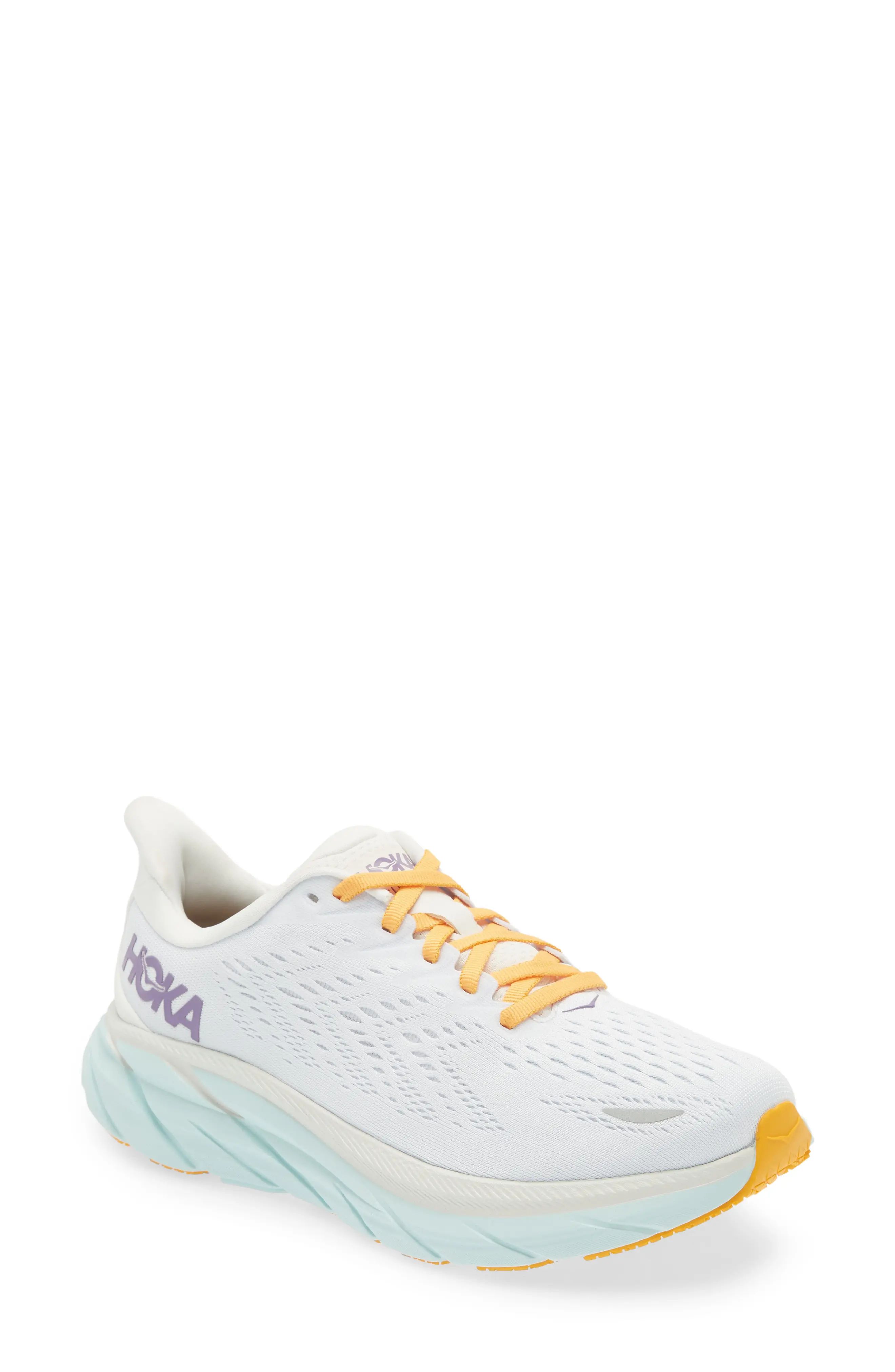 HOKA ONE ONE Clifton 8 Running Shoe in Blanc De Blanc /White at Nordstrom, Size 5.5 | Nordstrom