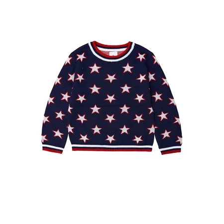 Way to Celebrate Toddler Americana Sweater, Sizes 12M-5T | Walmart (US)