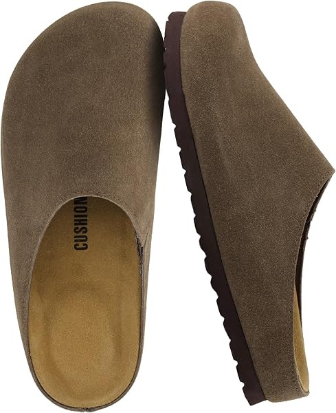 CUSHIONAIRE Lute Genuine Suede Leather Clogs for Women Indoor and Outdoor \u2013 Comfortable Slip... | Amazon (US)