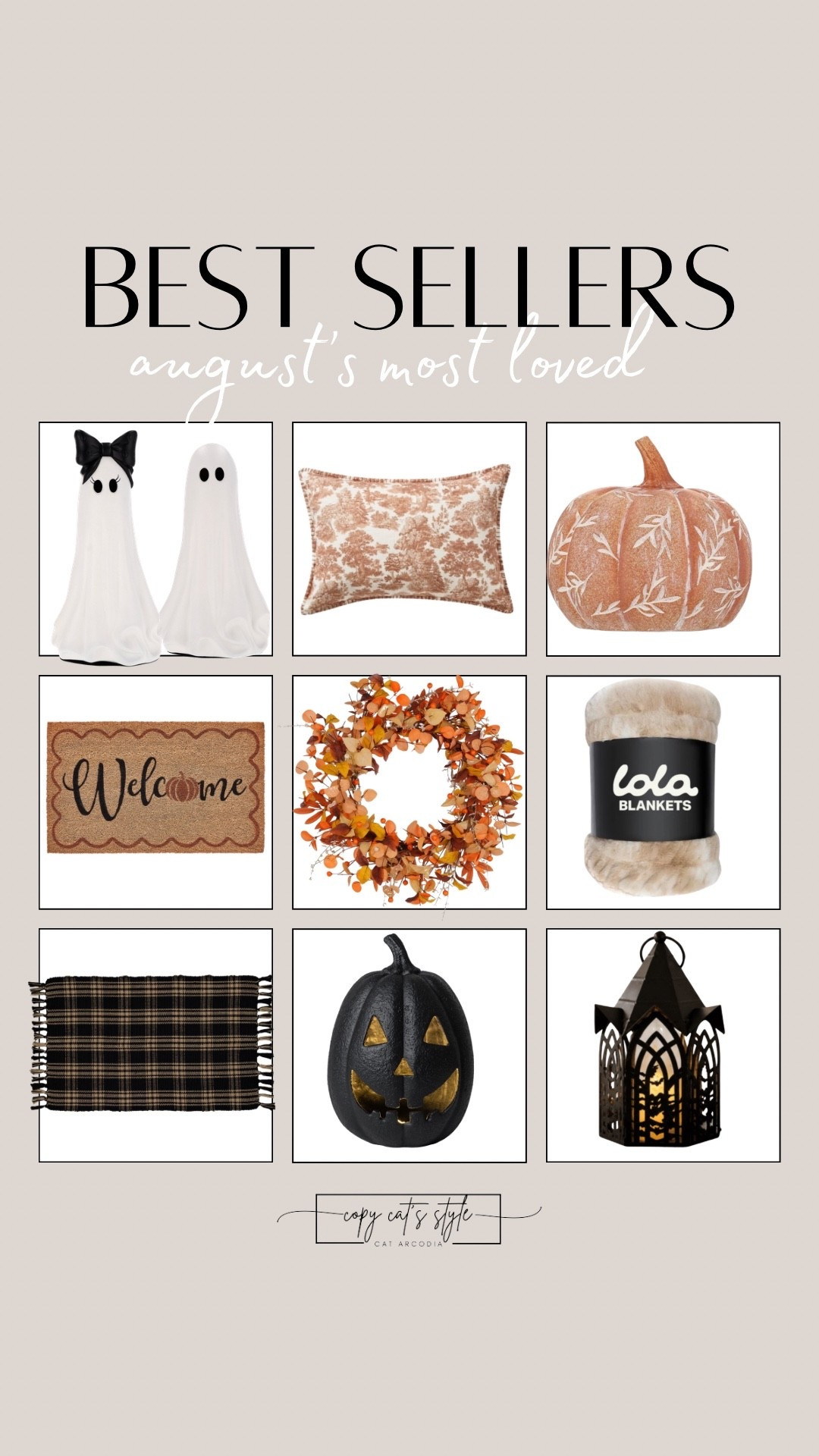 Best sellers in August. Fall decor, Halloween decor, Walmart fall, Walmart Halloween, door mats, blankets, wreaths

#LTKSeasonal #LTKHome #LTKSaleAlert