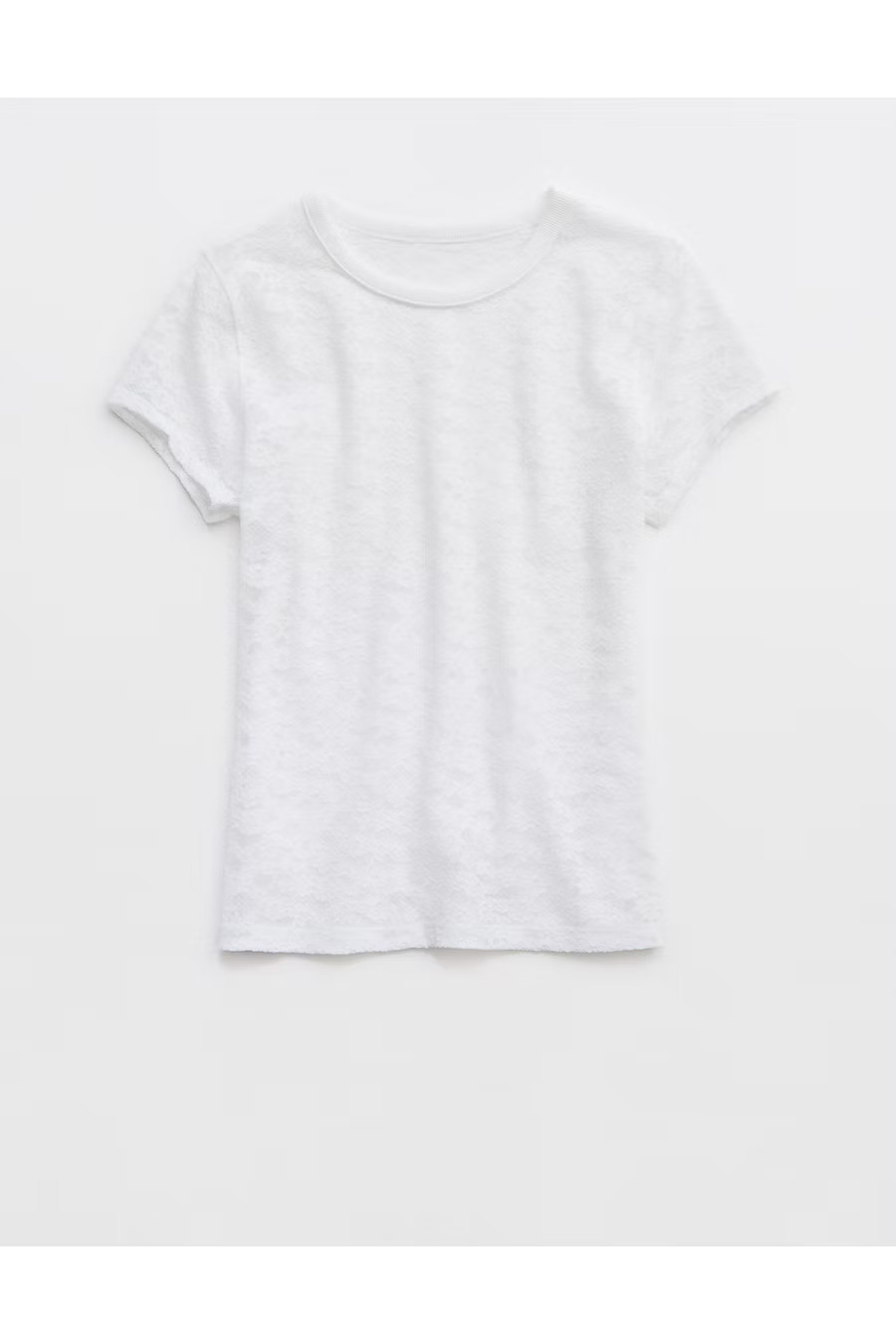 Aerie Lace Vintage T-Shirt Women's White S | American Eagle Outfitters (US & CA)