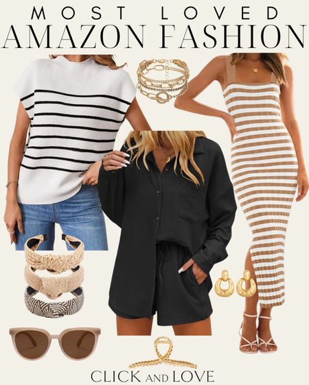 Amazon most loved fashion finds 🖤 this two piece set can be dressed up or down. Several colors and under $30!

Most loved, stripe dress, summer dress, stripe top, mock neck top, matching set, two piece set, headbands. Hair clip, claw clip, sunnies, sunglasses, kitsch , earrings, gold earrings, jewelry , Womens fashion, fashion, fashion finds, outfit, outfit inspiration, clothing, budget friendly fashion, summer fashion, wardrobe, fashion accessories, Amazon, Amazon fashion, Amazon must haves, Amazon finds, amazon favorites, Amazon essentials #amazon #amazonfashion

#LTKMidsize #LTKFindsUnder50 #LTKStyleTip