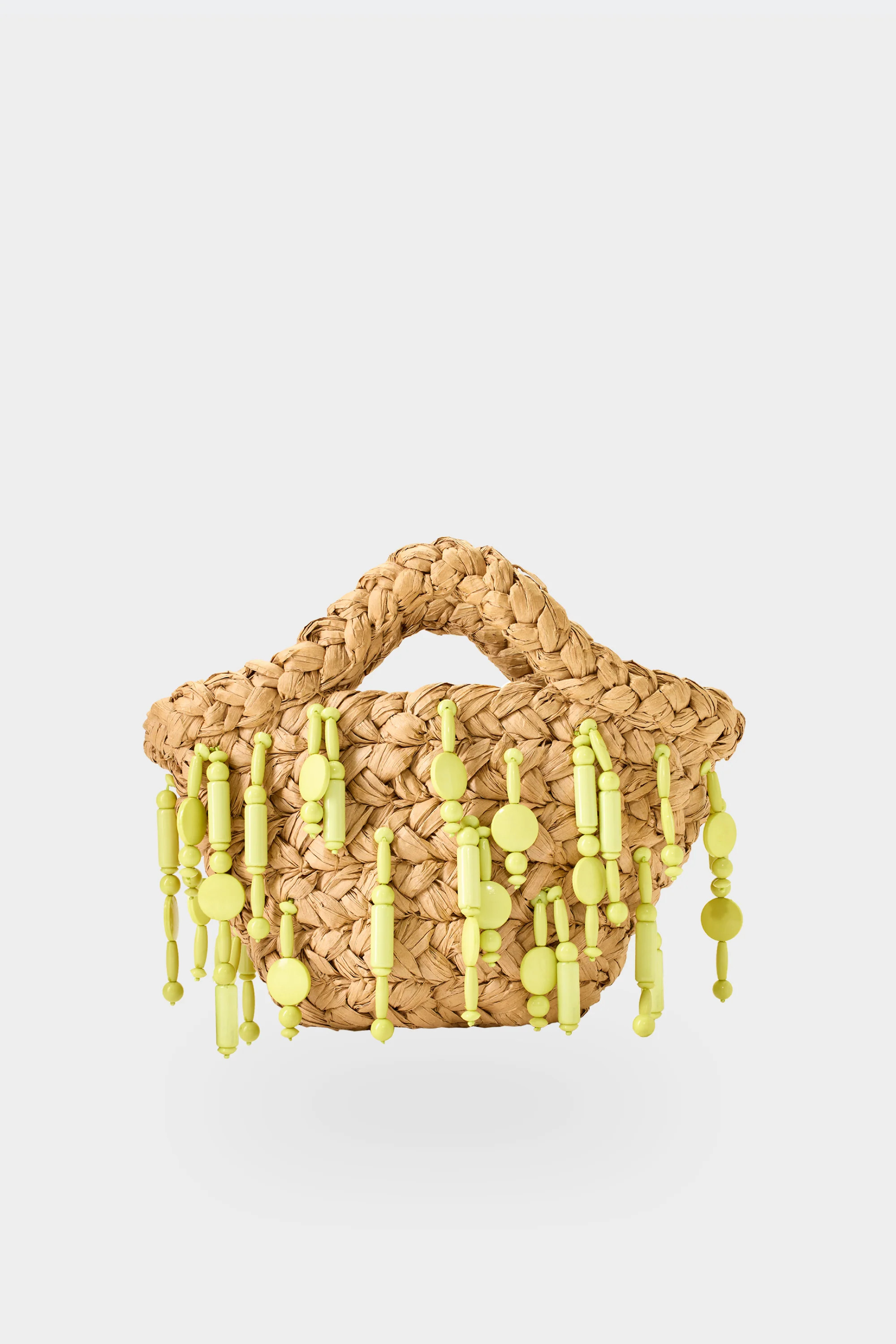 Beaded Shelly Bag in Natural/Lime | Simon Miller