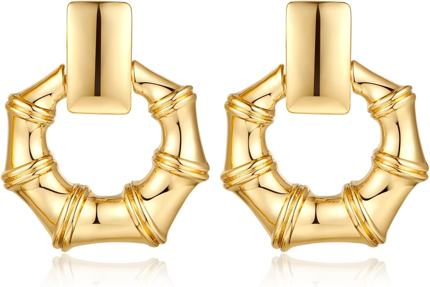 Gold Silver Hoop Dangle Earrings For Women Girls Statement Retro Earrings Multiple Styles Jewelry... | Amazon (US)