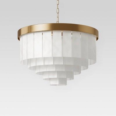 Large Frosted Acrylic Chandelier Brass - Opalhouse™ | Target