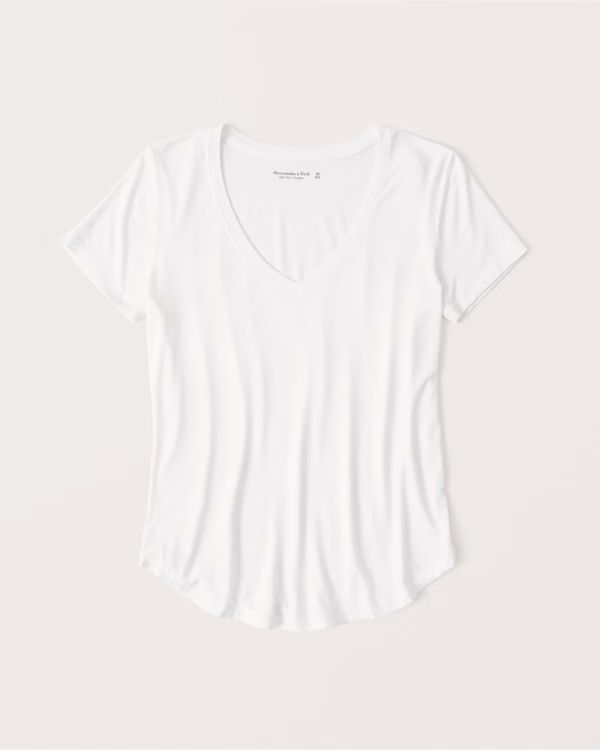 Drapey V-Neck Tee | Abercrombie & Fitch (US)