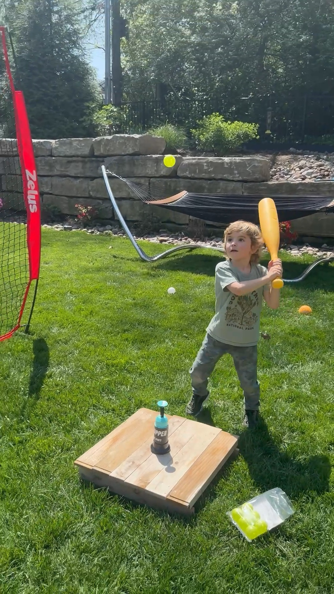 Take hand-eye coordination activities to another level! Use a small or larger wiffle ball, press down and wait for it to pop up to catch or hit with a bat, paddle or racket! Truly a hit! 

#teeball #baseball

#LTKActive #LTKKids