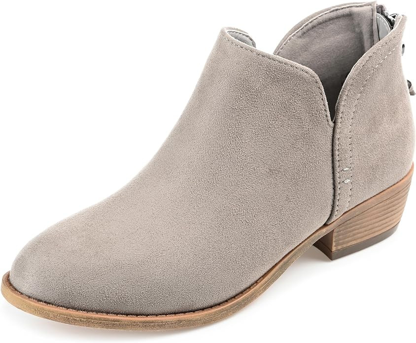 Journee Collection Womens Livvy Boot with Side Split Detail and Back Zipper Closure with Tassel | Amazon (US)