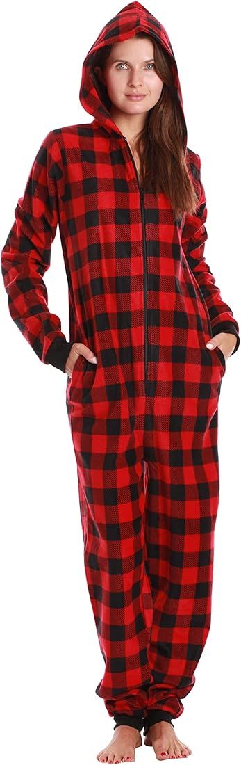 Just Love Printed Flannel Adult Onesie / Pajamas | Amazon (US)