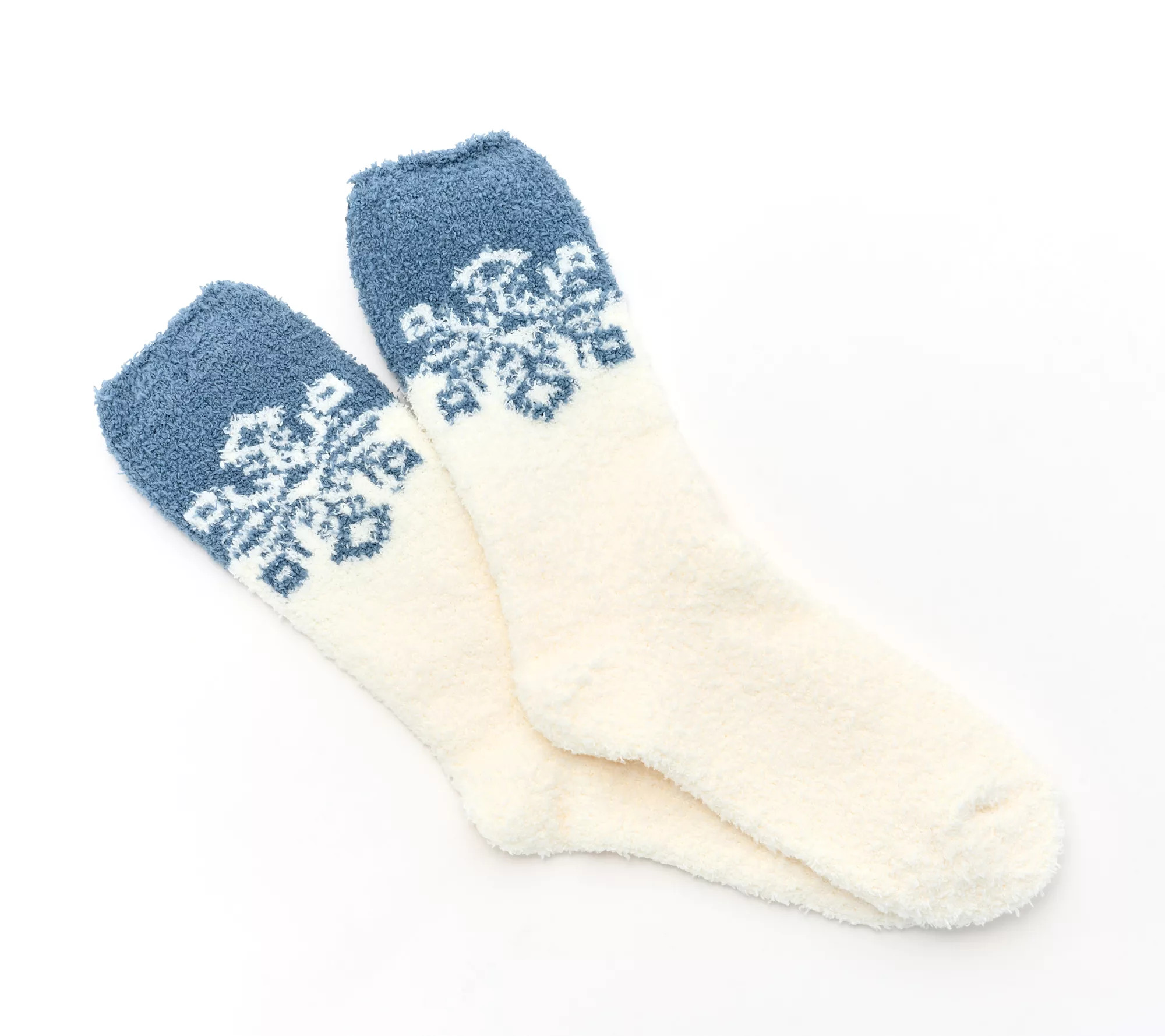 Barefoot Dreams CozyChic Snowflake Socks - QVC.com | QVC