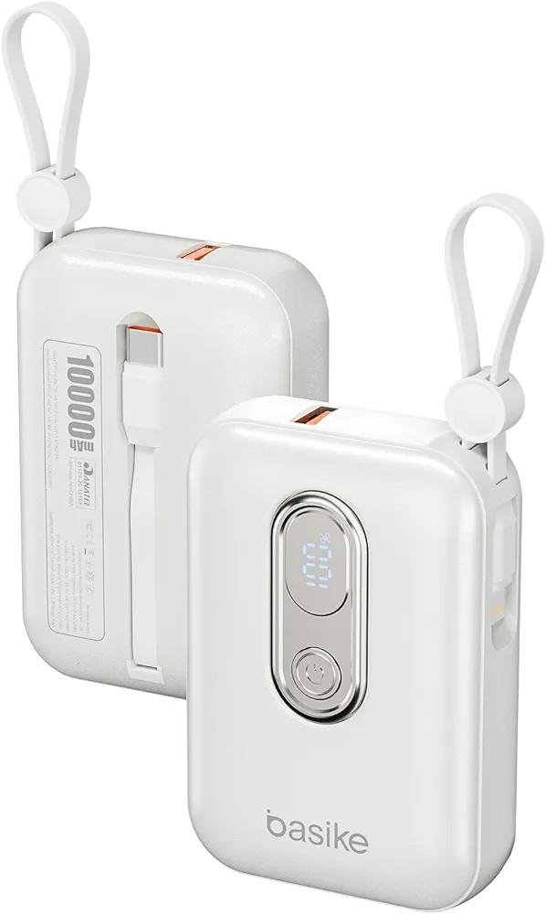 Basike Mini Power Bank, Carregador Portátil Universal 10000mAh, USB-A (até 22,5W, QC) + USB-C (... | Amazon (BR)