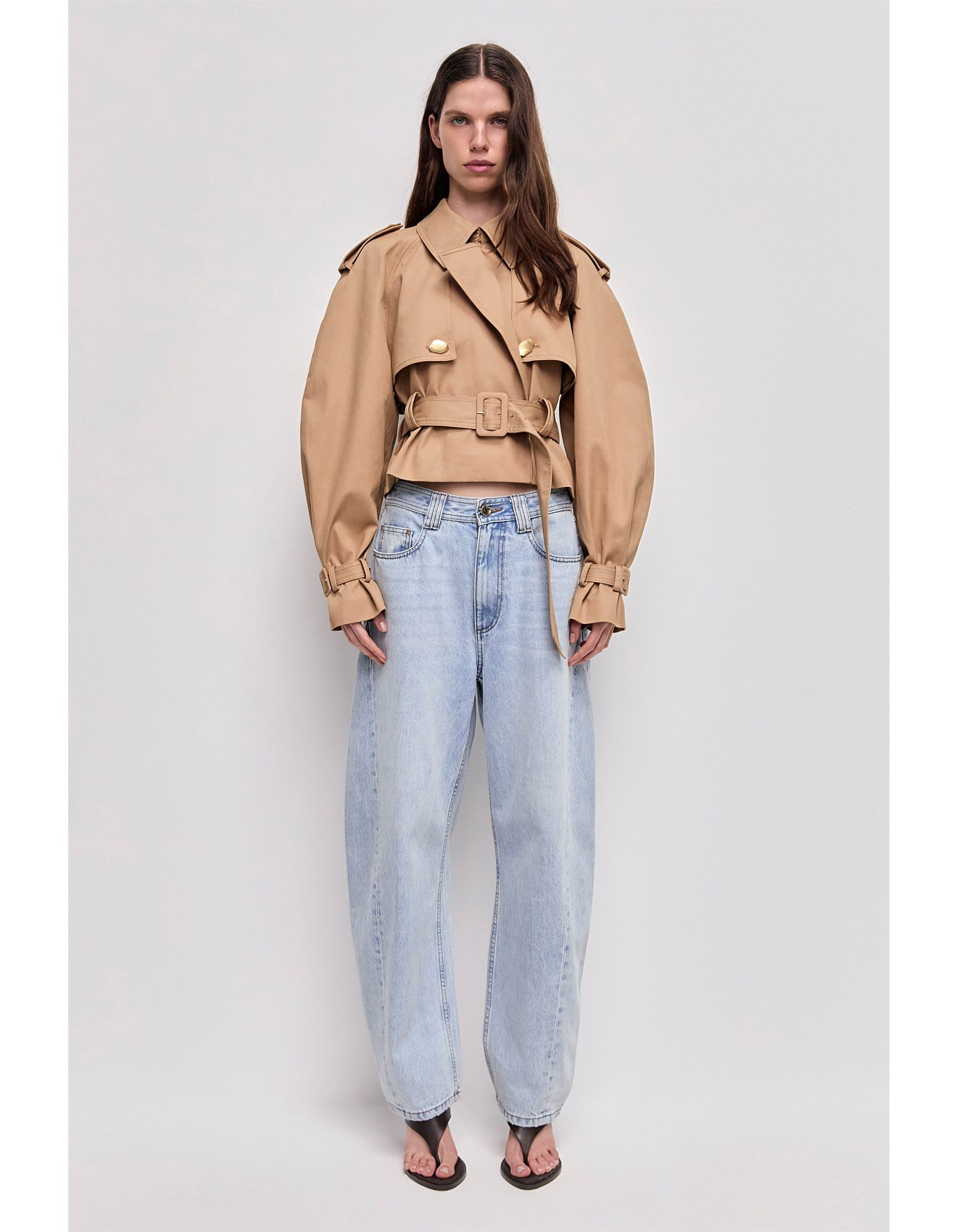 Winn Cropped Trench | David Jones (Australia & New Zealand)