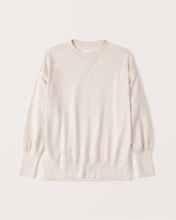 Women's Split-Hem Tunic Crew Sweatshirt | Women's Tops | Abercrombie.com | Abercrombie & Fitch (US)