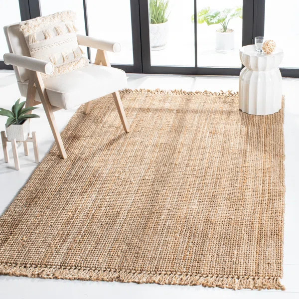 Lin Handmade Flatweave Jute/Sisal Brown/Ivory Rug | Wayfair North America