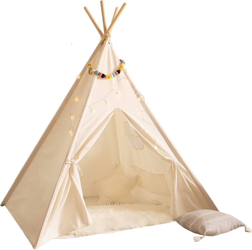 Kids Teepee Tent for Kids - with Light String | Teepee Tent for Kids | Kids Play Tent | Kids Teep... | Amazon (US)