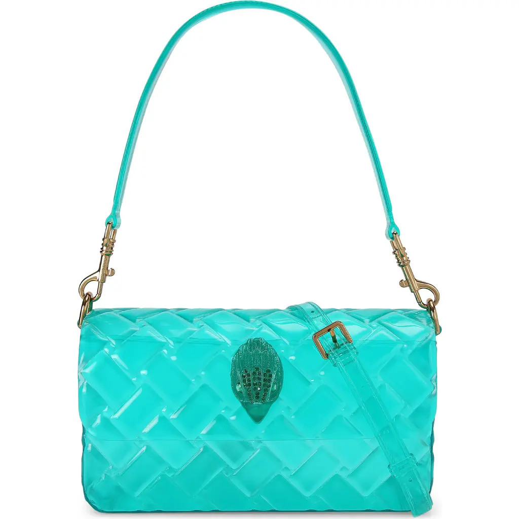 Kurt Geiger London Kensington Jelly Shoulder Bag in Turquoise/aqua at Nordstrom | Nordstrom