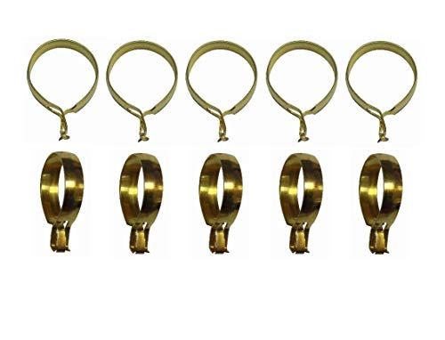 Shade Doctor of Maine 1" Round Brass Plated Pinch-ON Clip-On Slide Cafe Rings - (10-Pack) | Amazon (US)