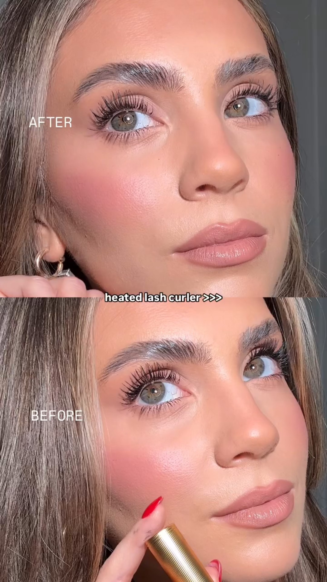 have you tried this yet? ⬇️

This is the @grandecosmetics GrandeLASH-LIFT Heated Lash Curler. I love this to take my lashes to the next level. 🫶  it doesn’t get as hot as you think, just longer lasting curl. It uses heat instead of bending or pressure to form a lash curl. It only heats up to what is considered SAFE to use around the eyes. 

1. Apply mascara & let it DRY 90%. 
2. Heat up the curler. Give it a chance to heat up. 
3. Press the heated pad against the base of the lashes going upwards and pause, and hold 2-3 seconds and slowly glide upwards to the top of the lashes. Leaving it on the tips for very little time. 
4. Repeat until you’re happy with the results 🫶

#makeuphack #lashes #longlashes #curledlashes #lashcurler #heatedlashcurler #hotlashcurler #mascara #mascarahacks #lashes #naturallashes #falsieeffect #lookslikefalsies #onlymascara #makeuprecommendations #makeuptool #beautyhack #viralhack #viralmakeup #viralmakeuphacks #beautyvideo #makeupvideo #beautyreel #womenwholovemakeup #womensbeauty #makeupreels #ilove #lashlift #grandelashlift #grandecosmetics

#LTKdayinmylife #LTKBeauty #LTKgrwm