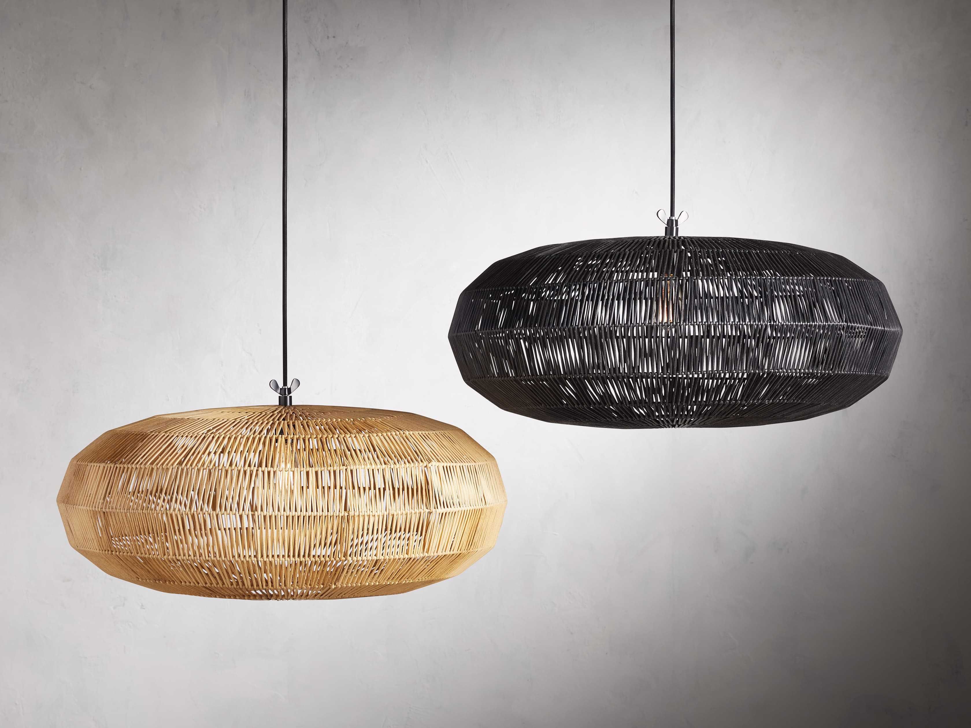 Malawi Outdoor Natural Disc Pendant | Arhaus