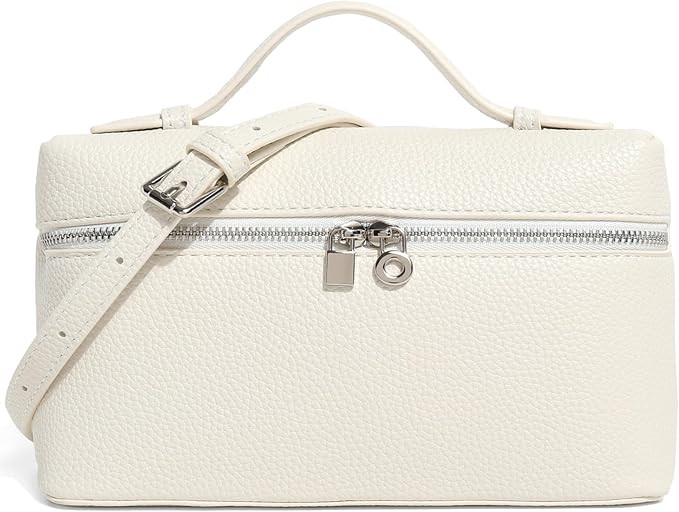 Women's Crossbody Leather Bag L19 Pouch Top-Handle Bag Designer Shoulder Handbag Trendy Purse (Be... | Amazon (US)