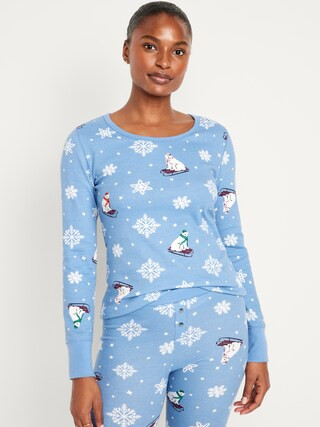 Waffle-Knit Pajama Top for Women | Old Navy (US)