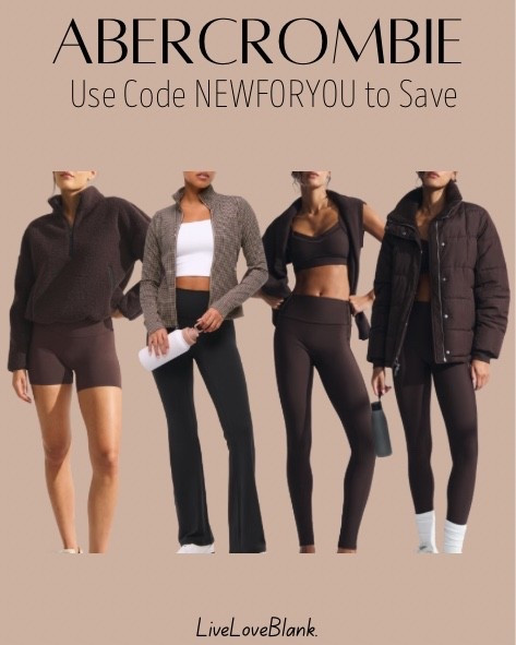 Abercrombie sale 
In app use code NEWFORYOU to save 
Athleisure 

#LTKActive #LTKSaleAlert #LTKSeasonal