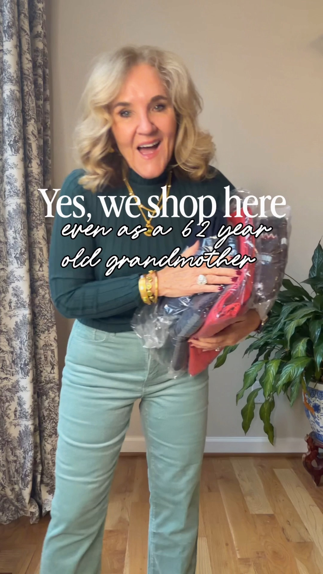20% off code AFLTK good through tonight, Sunday night 
I ordered my regular size and all size medium in the sweatshirt jacket medium short in the sweats, medium in the sweater and 29 short in the jeans. You could probably size down in the jeans if you’re in between and you want a more fitted look. 

I’m wearing the LOFT straight leg corduroys in a size 29 petite and the ribbed turtleneck and a medium ￼