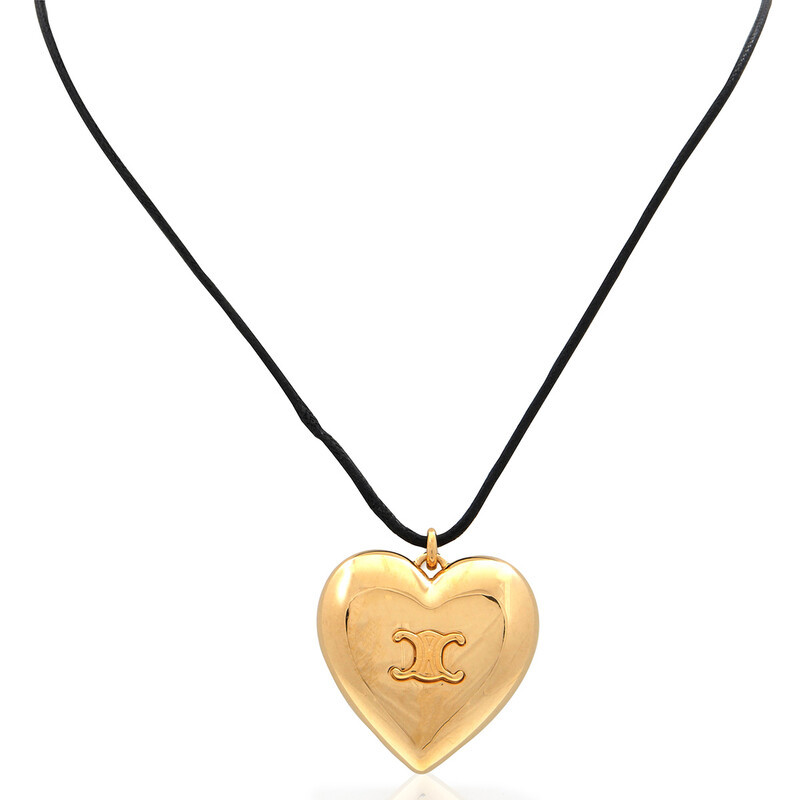 C\u0153ur Triomphe Necklace In Brass With Gold Finish And Cotton | Jomashop.com & JomaDeals.com