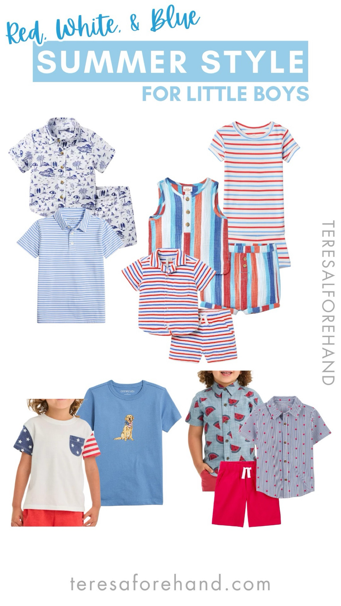 Red white and blue for little boys! Perfect for Memorial Day and 4th of July! 

#LTKFindsUnder50 #LTKFamily #LTKKids