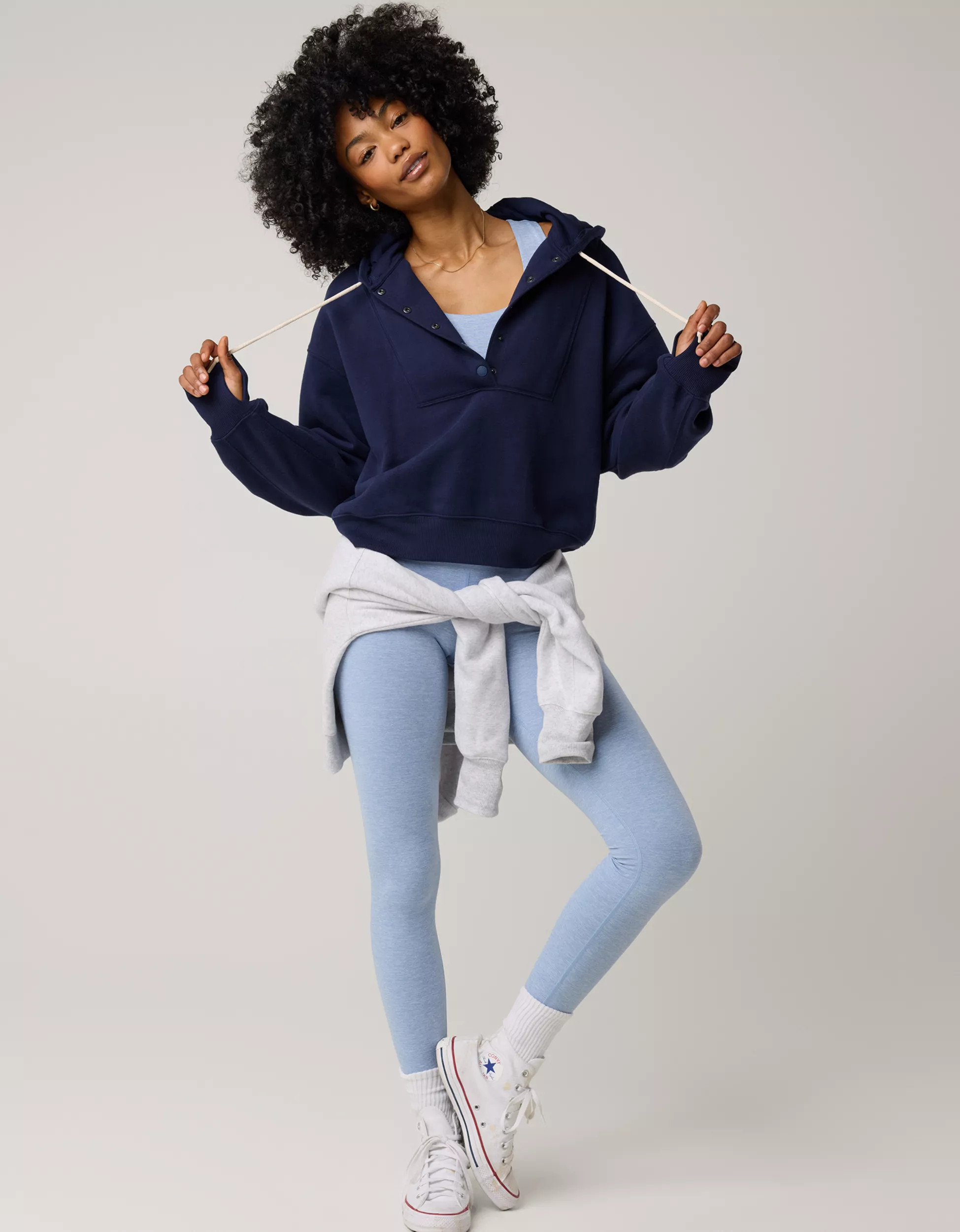 OFFLINE By Aerie Cloud Fleece Snap Front Hoodie | American Eagle Outfitters (US & CA)
