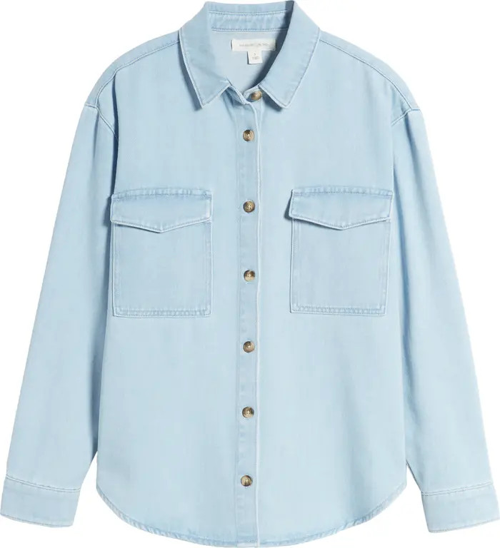 Oversize Denim Button-Up Shirt | Nordstrom